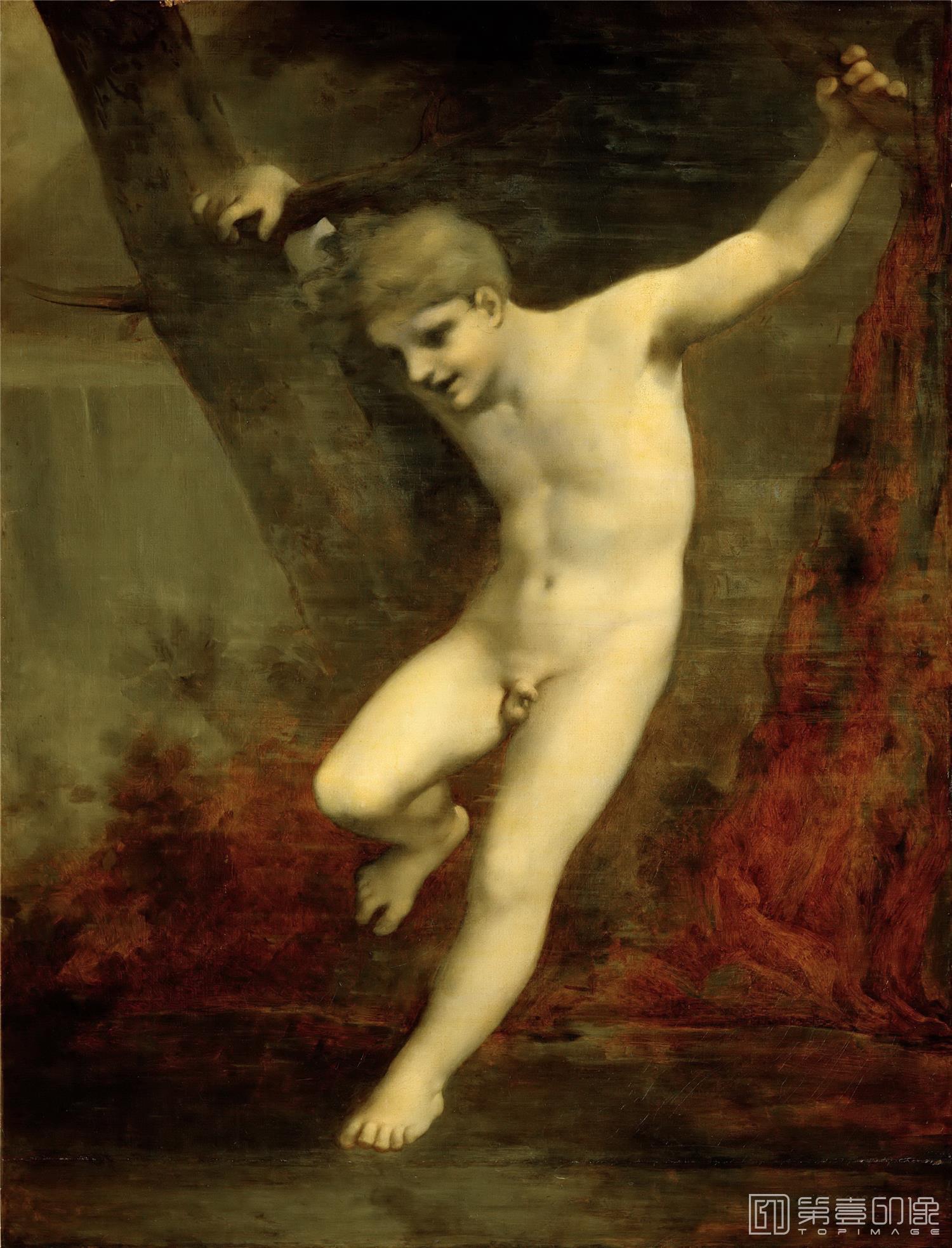 油画-卢浮宫-Pierre-Paul Prud’hon (1758-1823)Young Zephyr Swinging-1553